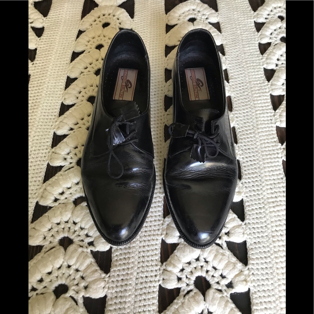 Giorgio Brutini Vintage Black Leather Oxford Shoes